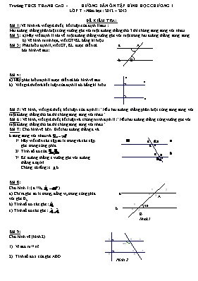Hướng dẫn ôn tập Hình học chương I lớp 7